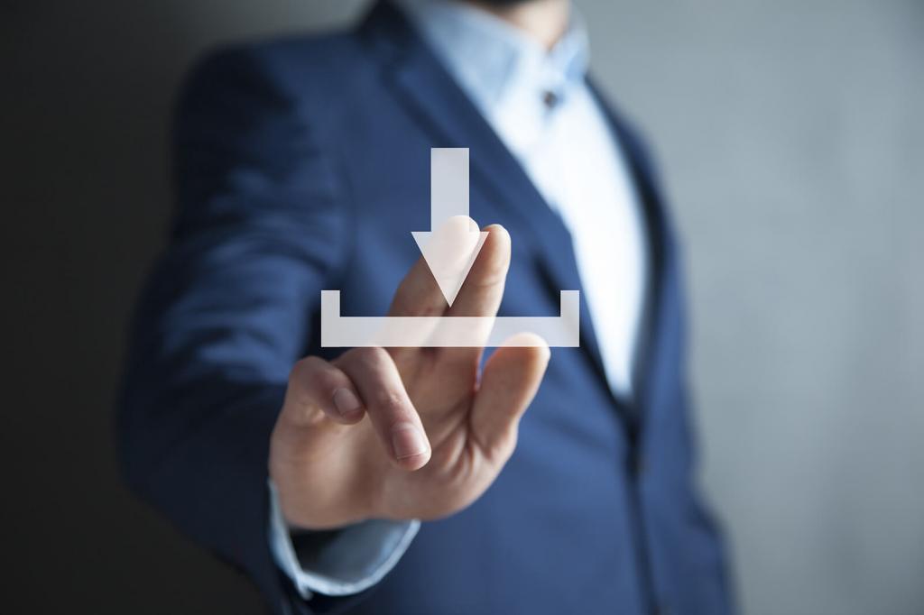 Visualisierung des Download Bereichs